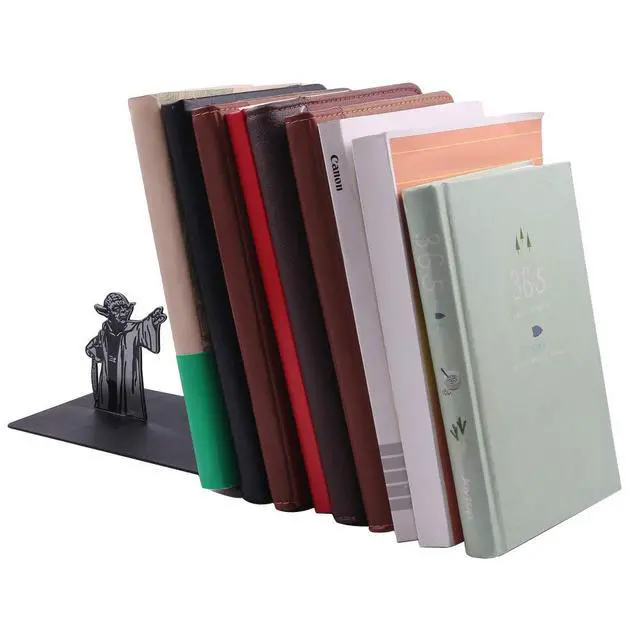 Alt view image 6 of 7 - Premium Heavy-Duty Metal Bookend - Black L-Shaped Book End | Book Supports on Office Desk, Creative Gift for Dad and Lover