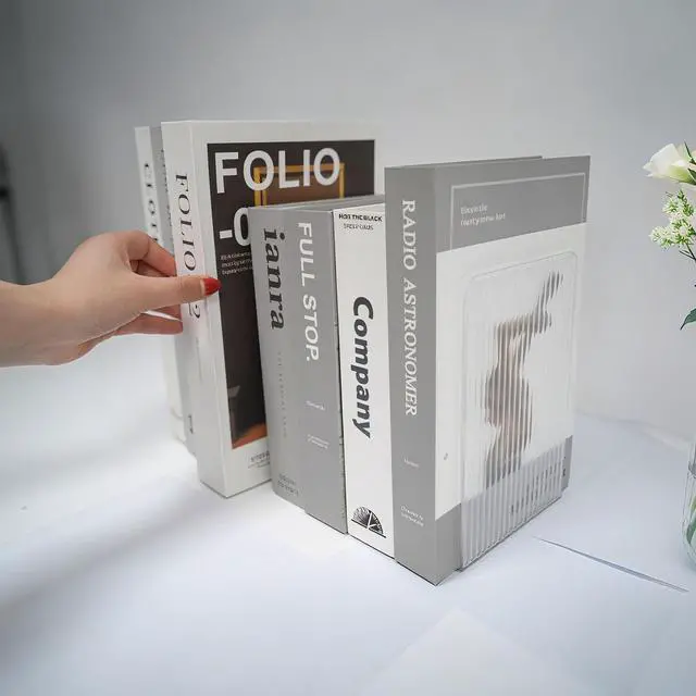 Alt view image 6 of 6 - Book Ends for Shelves 6 Pcs Acrylic Bookends Clear | Invisible Book Holder,Unique Rippled Pattern,Decorative Book Stoppers,Sturdy Structure,Non-Slip,Desktop Organizer