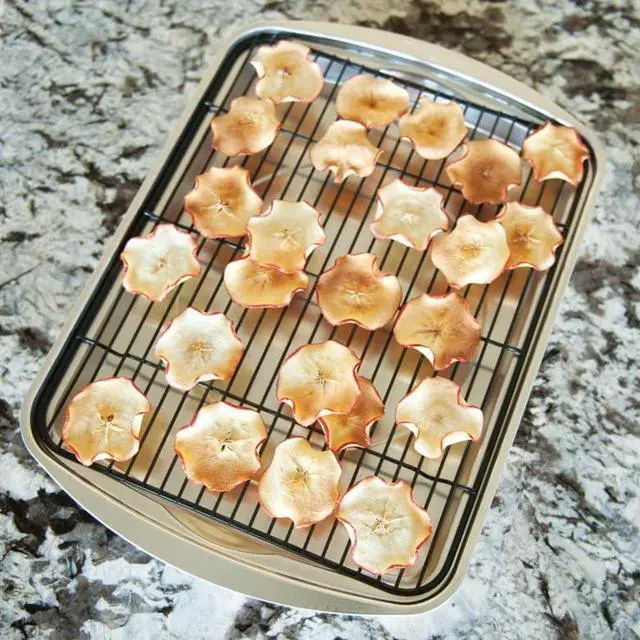 Alt view image 7 of 7 - Oven Crisp Baking Tray 2pc Set Includes Pan and Rack; Natural Aluminum For Air Frying, Crisping, Broiling, Baking; Cooking Surface 17 x 12 Inches