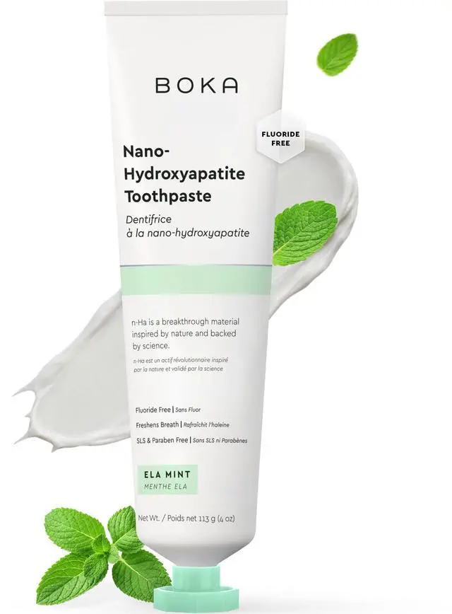 Main image of Toothpaste - Fluoride Free Toothpaste, Nano Hydroxyapatite Toothpaste | Appropriate for Sensitive Teeth - Adult Oral Care - Ela Mint - 4 Oz, 1PK
