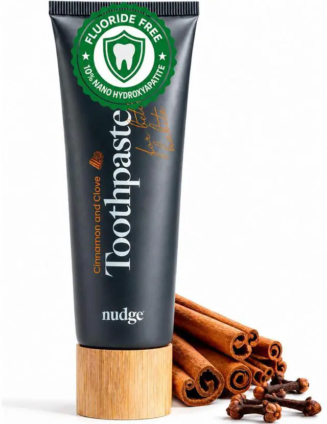 Main image of 10% Nano Hydroxyapatite Toothpaste, Rod-Shaped nHA for Maximum Enamel Contact, Natural Whitening, Fluoride Free & SLS Free, Cinnamon & Clove, 4.5 oz