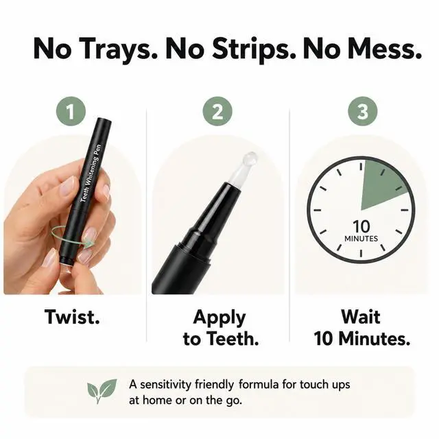 Alt view image 3 of 7 - Whitening Kit with 10% Nano Hydroxyapatite Toothpaste 4.5 oz & Whitening Gel Pen 2 ml Fluoride Free, SLS Free
