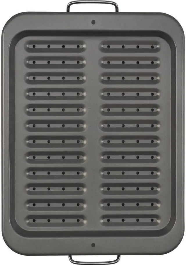 Main image of Everyday Nonstick Steel Broiler Pan, 11.5" x 14.25", Gray