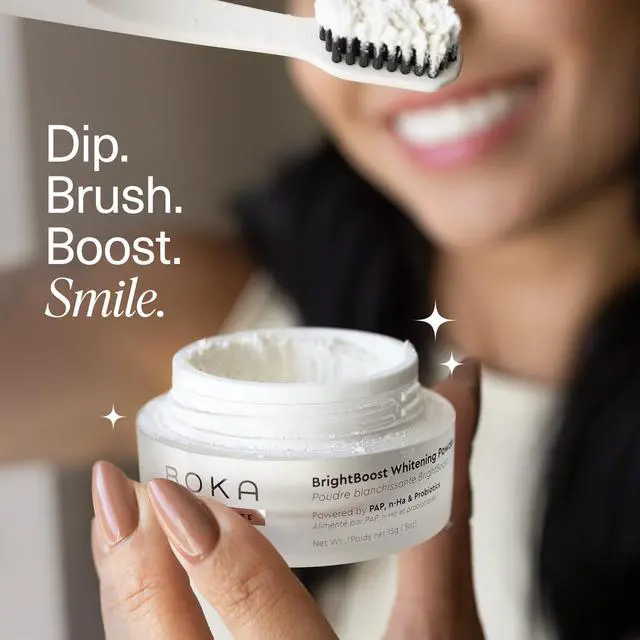 Alt view image 5 of 6 - Teeth Whitening Powder with Nano Hydroxyapatite 1pack | Toothpaste alternative for sensitive teeth, formulated with essential oils, probiotics, multivitamins, and aloe