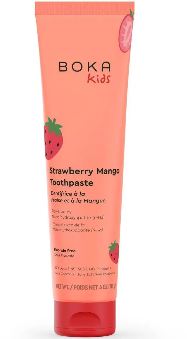 Main image of Kids Toothpaste - Fluoride Free Nano Hydroxyapatite Toothpaste | Kids Oral Care - Strawberry Mango - 4 Oz, 1PK