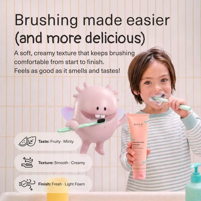 Alt view image 3 of 7 - Fluoride Free Toothpaste Nano Hydroxyapatite Toothpaste | Kids Oral Care - Watermelon Mint - 4 Oz, 1PK