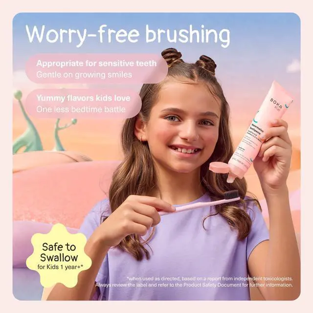 Alt view image 4 of 7 - Fluoride Free Toothpaste Nano Hydroxyapatite Toothpaste | Kids Oral Care - Watermelon Mint - 4 Oz, 1PK