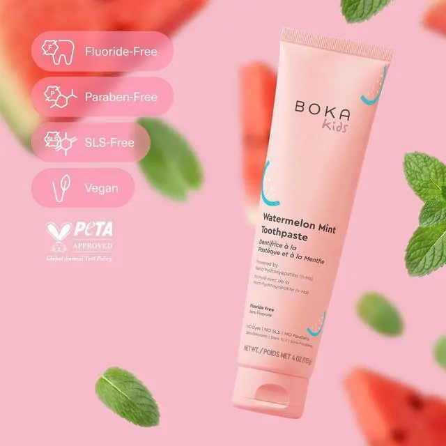 Alt view image 5 of 7 - Fluoride Free Toothpaste Nano Hydroxyapatite Toothpaste | Kids Oral Care - Watermelon Mint - 4 Oz, 1PK
