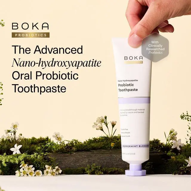 Alt view image 3 of 7 - Probiotic Toothpaste - Fluoride Free, Nano Hydroxyapatite Toothpaste | Made with Probiotics - Peppermint Blossom - 4 Oz, 1PK