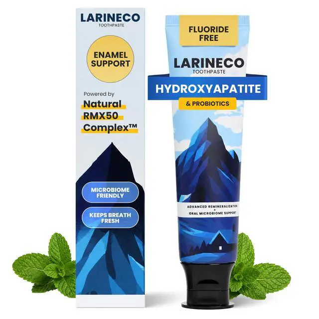 Main image of Nano Hydroxyapatite Toothpaste - Hydroxyapatite Remineralizing Toothpaste, Sulfate Free, Fluoride Enamel Support, Chamomile Myrrh Gum Care, Gentle Whitening, Sensitive Teeth, Mint, 4 fl oz