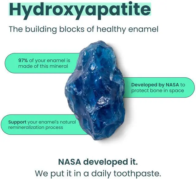 Alt view image 3 of 7 - Nano Hydroxyapatite Toothpaste - Hydroxyapatite Remineralizing Toothpaste, Sulfate Free, Fluoride Enamel Support, Chamomile Myrrh Gum Care, Gentle Whitening, Sensitive Teeth, Mint, 4 fl oz