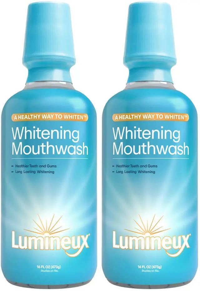 Main image of Teeth Whitening Mouthwash, Peroxide Free, 16 fl oz, 2 Pack | Enamel safe, alcohol free, fluoride free, SLS free, dentist formulated, gentle rinse that lifts coffee, tea and wine stains