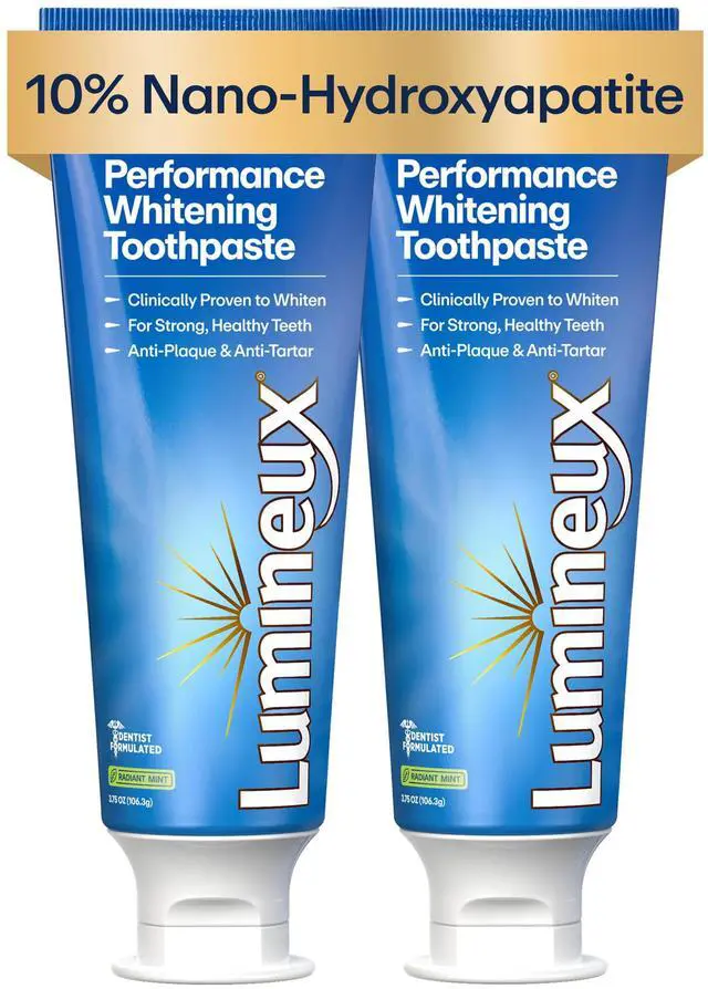 Main image of 10% Nano Hydroxyapatite Whitening Toothpaste, 3.75 oz, 2 Pack | Fluoride free gentle formula, clinically supported NASA-developed nHA that remineralizes for strong enamel & bright teeth