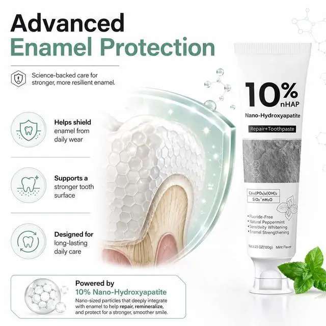 Alt view image 7 of 7 - Nano-Hydroxyapatite Toothpaste, | New Upgraded Formula, Strengthens Enamel,Fluoride-Free Toothpaste, Gentle on Sensitive Teeth 4.23oz 2pc