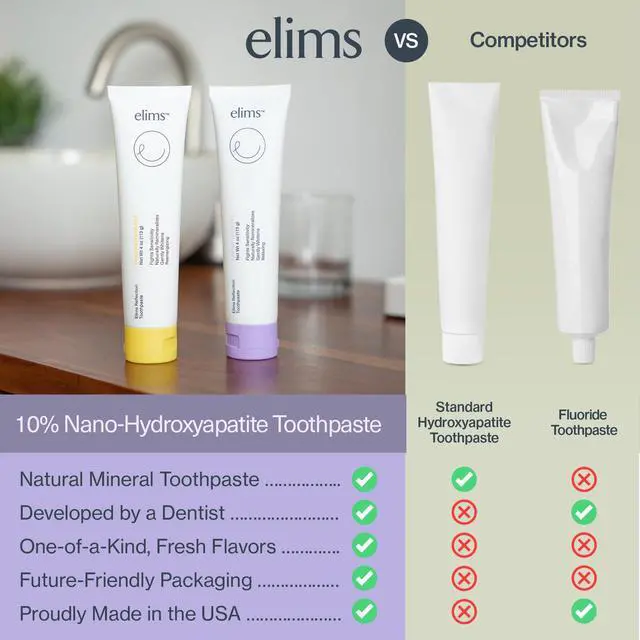 Alt view image 6 of 7 - 10% Nano-Hydroxyapatite Toothpaste, Fluoride Free, Lavender Mint, 4oz | Fluoride-Free, With Baking Soda, Whitening, Helps Reduce Sensitivity, SLS-Free, For Adults & Kids