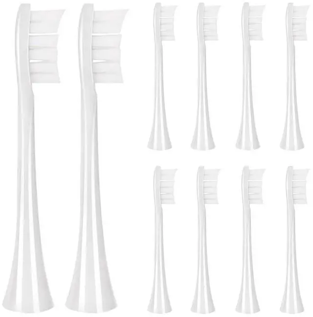 Main image of 10 Pcs Replacement Toothbrush Heads for Boka 2.0 & 3.0 Electric Toothbrush Adults with Dust Cover, White