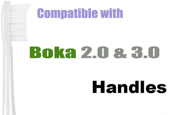 Alt view image 2 of 4 - 10 Pcs Replacement Toothbrush Heads for Boka 2.0 & 3.0 Electric Toothbrush Adults with Dust Cover, White