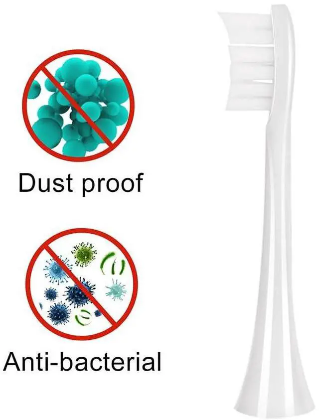 Alt view image 4 of 4 - 10 Pcs Replacement Toothbrush Heads for Boka 2.0 & 3.0 Electric Toothbrush Adults with Dust Cover, White