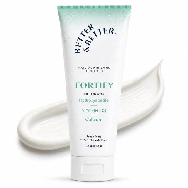 Main image of Fortify | Hydroxyapatite Toothpaste | Remineralize Enamel with Vitamin D3 & Calcium | Fluoride-Free, SLS-Free | Natural Whitening | Fresh Mint | 3.4oz
