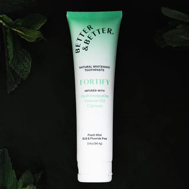 Alt view image 7 of 7 - Fortify | Hydroxyapatite Toothpaste | Remineralize Enamel with Vitamin D3 & Calcium | Fluoride-Free, SLS-Free | Natural Whitening | Fresh Mint | 3.4oz