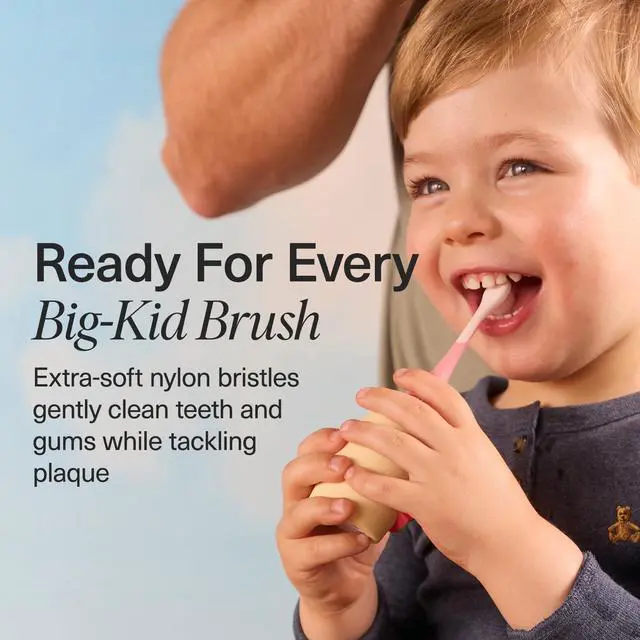 Alt view image 4 of 5 - Kids Sonic Electric Toothbrush Replacement Heads 2pack | Food grade silicone bristles for deep cleaning, dentist recommended kids oral care, 2 pack replacement heads only.