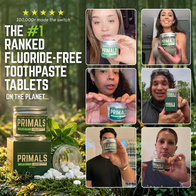 Alt view image 3 of 7 - Fluoride-Free Toothpaste Tablets - Nano Hydroxyapatite - Zero Artificial Flavors or Plastic - Remineralizes & Whitens Teeth - 60 Count (1 Month Supply)