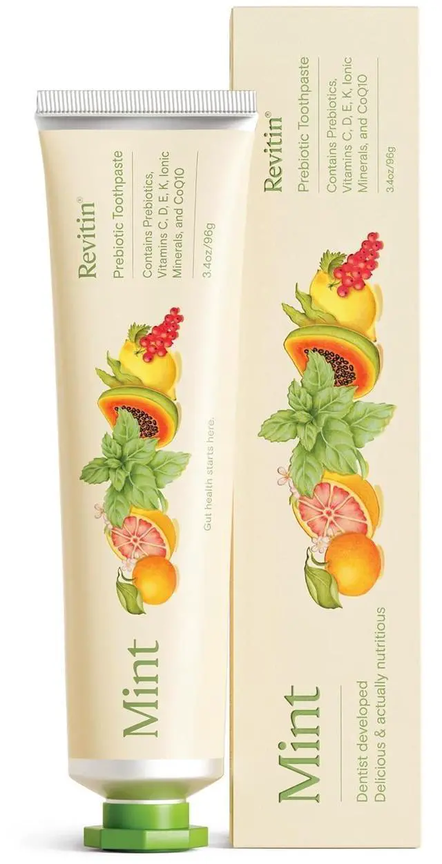 Main image of Fluoride-Free Prebiotic Mint Toothpaste, 3.4 oz SLS-Free, Gluten-Free, Dye-Free, GMO-Free, Sweetener-Free Tooth Gel for Kids and Adults