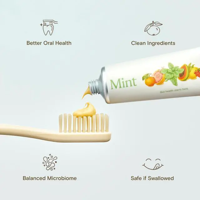 Alt view image 2 of 7 - Fluoride-Free Prebiotic Mint Toothpaste, 3.4 oz SLS-Free, Gluten-Free, Dye-Free, GMO-Free, Sweetener-Free Tooth Gel for Kids and Adults