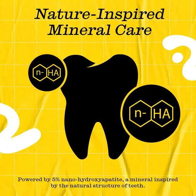 Alt view image 4 of 7 - 5% Nano Hydroxyapatite Whitening Toothpaste - Fluoride & Peroxide Free, Vegan, Gentle Triple-Action Clean for Everyday Oral Care - Happy Mint - 3.4oz, Pack of 3