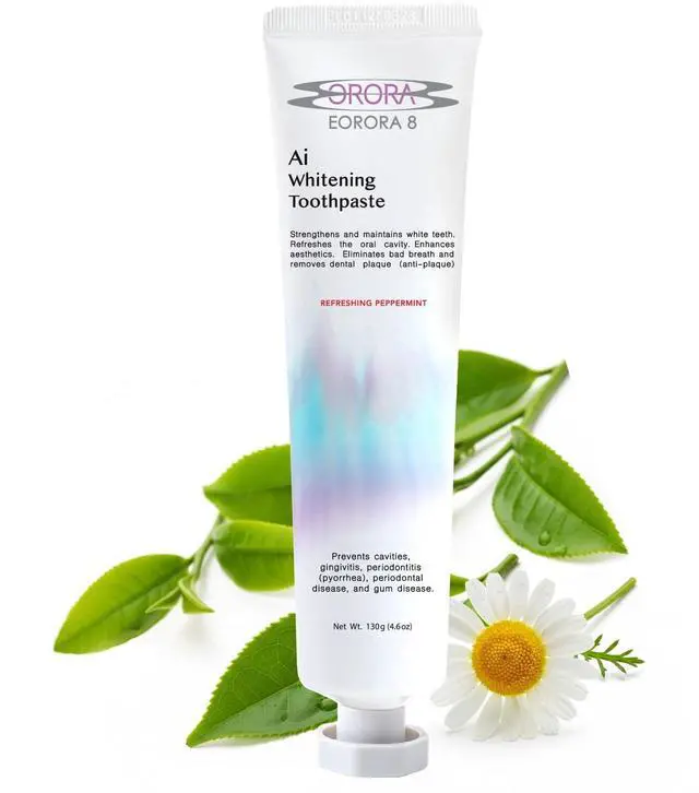 Main image of AI Hydroxyapatite Whitening Toothpaste-Fluoride-Free, SLS-Free for Sensitive Mouths, Enamel Surface Care, Coconut Oil & Aloe, Mint, Made in Korea (4.6 oz)