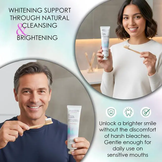 Alt view image 6 of 6 - AI Hydroxyapatite Whitening Toothpaste-Fluoride-Free, SLS-Free for Sensitive Mouths, Enamel Surface Care, Coconut Oil & Aloe, Mint, Made in Korea (4.6 oz)