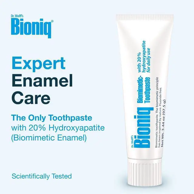 Alt view image 3 of 7 - Classic 20% Hydroxyapatite Toothpaste 3.44 Oz | bioHAP and Fluoride Free Toothpaste for Daily Use, Clinically Tested, Expert for Enamel and Gum Care, 3.44 Oz 3 Pack