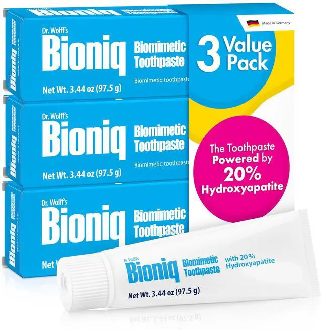 Main image of Classic 20% Hydroxyapatite Toothpaste 3.44 Oz | bioHAP and Fluoride Free Toothpaste for Daily Use, Clinically Tested, Expert for Enamel and Gum Care, 3.44 Oz 3 Pack
