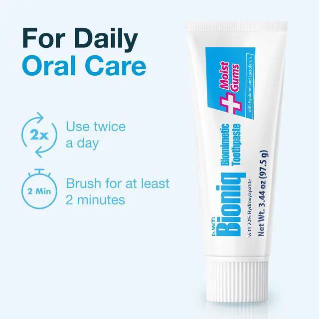 Alt view image 5 of 7 - Plus Moist Gums 20% Hydroxyapatite Toothpaste | bioHAP and Fluoride Free Toothpaste for Daily Use, Clinically Tested, Expert for Enamel and Gum Care, 3.44 Oz 3 Packs