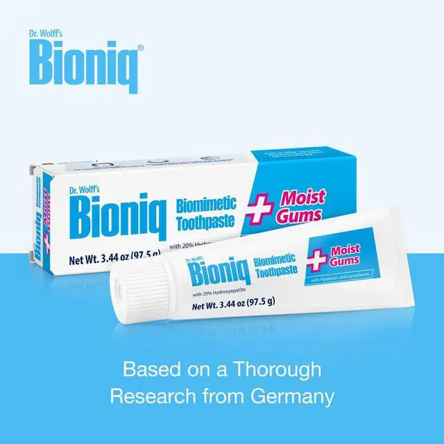 Alt view image 6 of 7 - Plus Moist Gums 20% Hydroxyapatite Toothpaste | bioHAP and Fluoride Free Toothpaste for Daily Use, Clinically Tested, Expert for Enamel and Gum Care, 3.44 Oz 3 Packs