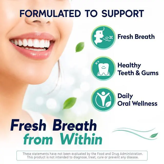 Alt view image 2 of 7 - Green Breath Oral Probiotics, Fresh Breath, Mint Flavor, 30ct 1-PK | Clinically Studied Probiotic, Naturally Supports Fresh Breath, 8 Billion CFU, 30 Lozenges, Shelf-Stable Smart Bottle