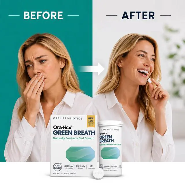Alt view image 3 of 7 - Green Breath Oral Probiotics, Fresh Breath, Mint Flavor, 30ct 1-PK | Clinically Studied Probiotic, Naturally Supports Fresh Breath, 8 Billion CFU, 30 Lozenges, Shelf-Stable Smart Bottle