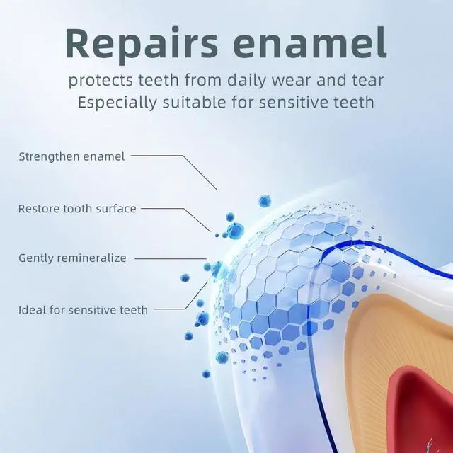 Alt view image 6 of 7 - 10% Nano-Hydroxyapatite Toothpaste for Sensitive Teeth, 2 Pack | Fresh mint fluoride-free formula for whitening, enamel care, gum-line cleaning, and daily brushing