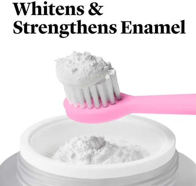 Alt view image 4 of 6 - Teeth Whitening Powder Hydroxyapatite Formula with Pap & Diamond Pwdr, Remineralizing Tooth Powder, Mix with Any Toothpaste, Removes Coffee & Wine Stains, Safe for Sensitive Teeth
