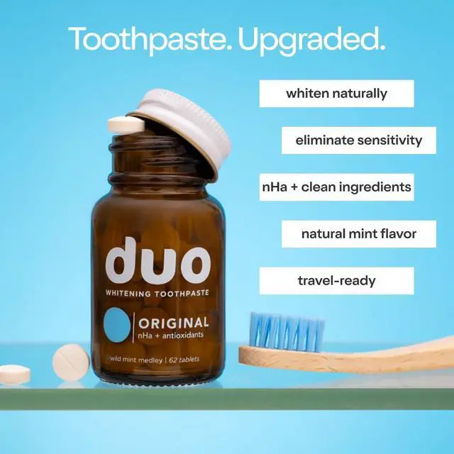 Alt view image 2 of 7 - Toothpaste Tablets with Nano-Hydroxyapatite, Wild Mint, 186 Tablets | Nano-hydroxyapatite, natural whitening, enamel remineralization, sensitivity relief, fluoride free, plastic free, wild mint