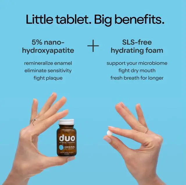 Alt view image 3 of 7 - Toothpaste Tablets with Nano-Hydroxyapatite, Wild Mint, 186 Tablets | Nano-hydroxyapatite, natural whitening, enamel remineralization, sensitivity relief, fluoride free, plastic free, wild mint