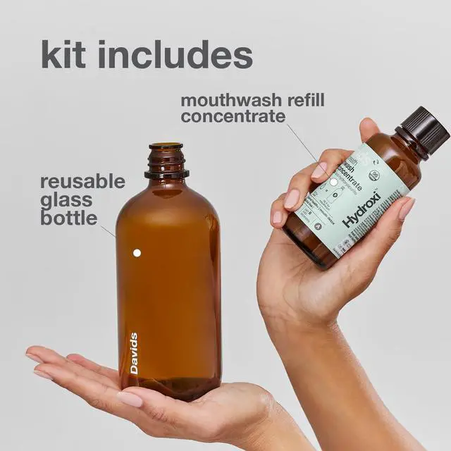 Alt view image 2 of 6 - Hydroxi Mouthwash Kit Remineralizing Enamel Health Mint 16 fl oz | Alcohol-Free & Fluoride-Free Formula, Relieves Dry Mouth, Powered by Nano-Hydroxyapatite, Fresh Mint Flavor