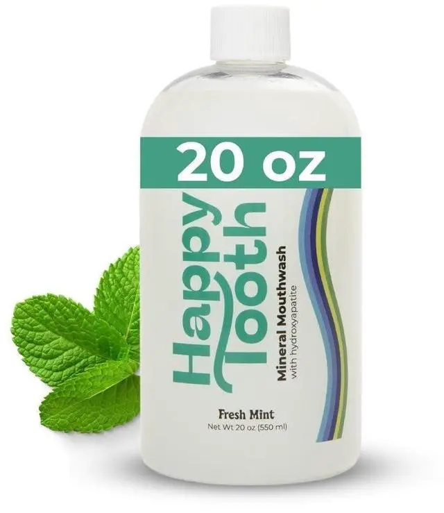 Main image of Hydroxyapatite Mouthwash, Remineralizing, Fresh Breath, Mint, 20 Fl Oz | Remineralizing Mouthwash For Adults And Kids, Whitening, No Alcohol Formula, Fluoride Free, Enamel Safe, Dentist Formulated