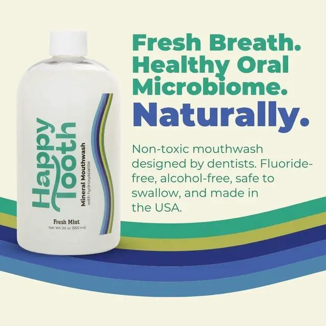 Alt view image 2 of 5 - Hydroxyapatite Mouthwash, Remineralizing, Fresh Breath, Mint, 20 Fl Oz | Remineralizing Mouthwash For Adults And Kids, Whitening, No Alcohol Formula, Fluoride Free, Enamel Safe, Dentist Formulated