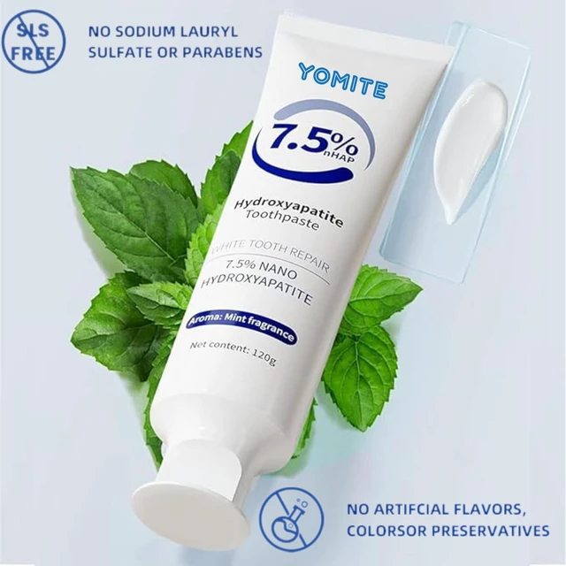 Alt view image 2 of 7 - Hydroxyapatite Toothpaste for Whitening & Sensitive Teeth 2 PCS Nano Hydroxyapatite Toothpaste for Daily Enamel Care
