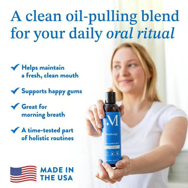 Alt view image 2 of 7 - Coconut Oil Pulling for Teeth and Gums 16oz (Made in USA), Whitening Pulling Oil Coconut Mint Mouthwash for Fresh Breath Ayurvedic Oil Pulling Mouth Gum Health Oral Care