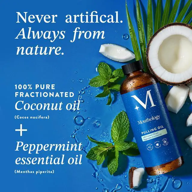 Alt view image 3 of 7 - Coconut Oil Pulling for Teeth and Gums 16oz (Made in USA), Whitening Pulling Oil Coconut Mint Mouthwash for Fresh Breath Ayurvedic Oil Pulling Mouth Gum Health Oral Care