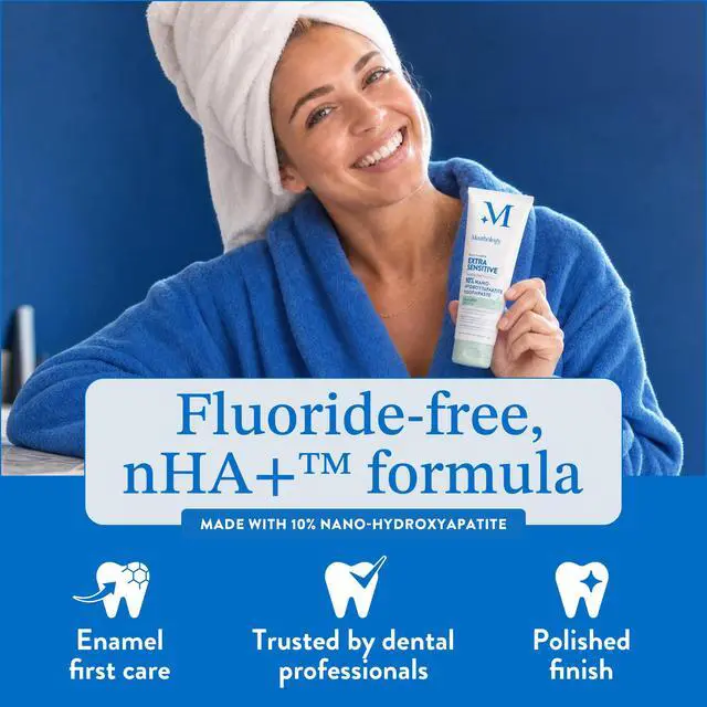 Alt view image 6 of 7 - Extra Sensitive 10% Nano Hydroxyapatite Toothpaste | Extra sensitive relief with potassium nitrate + 10% nano hydroxyapatite. Fluoride free, SLS free, remineralizing. USA made.