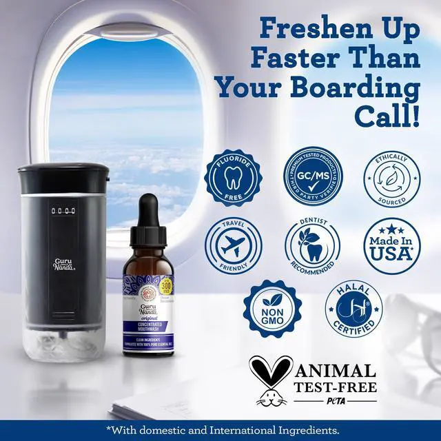 Alt view image 7 of 7 - 300 Rinses, Aids in Fresh Breath, Fluoride-Free, Mint Mouthwash with Natural Essential Oils | Natural Essential Oils Blend|Promotes Fresh Breath & Happy Gums|1 Tiny Bottle Equals