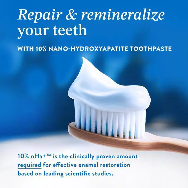 Alt view image 6 of 7 - 10% Nano Hydroxyapatite Toothpaste (Fluoride Free) and Floss Picks Bundle